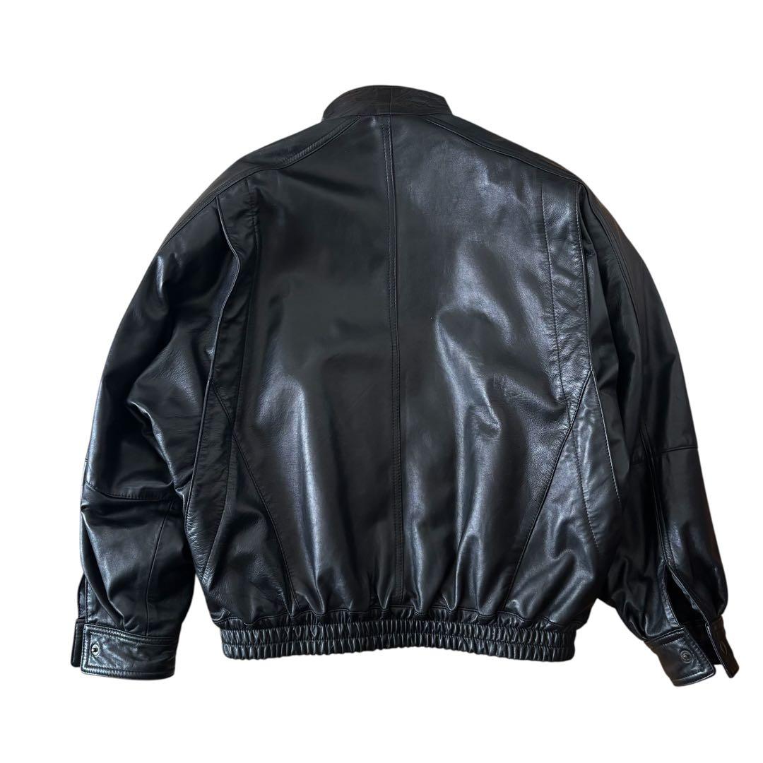 vintage Leather bomber jacket 黒 M
