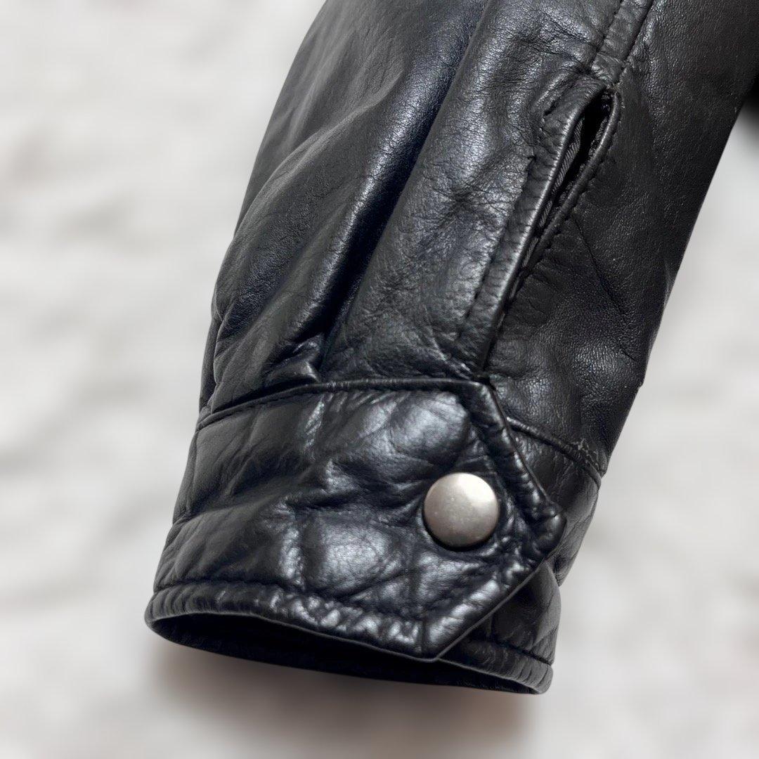 80s 90s 牛革 本革 短丈 フライトジャケット カウレザージャケット L