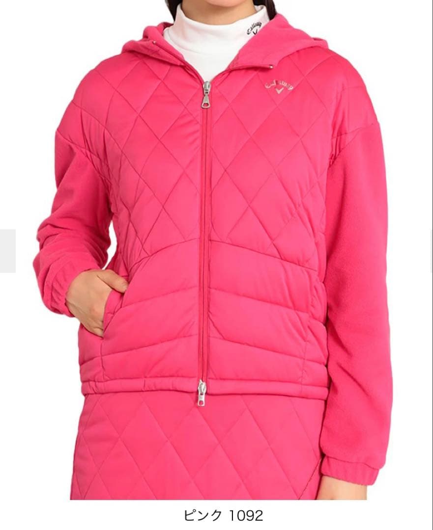 極美品Callaway フリース・中綿レディースジャケット M ピンク