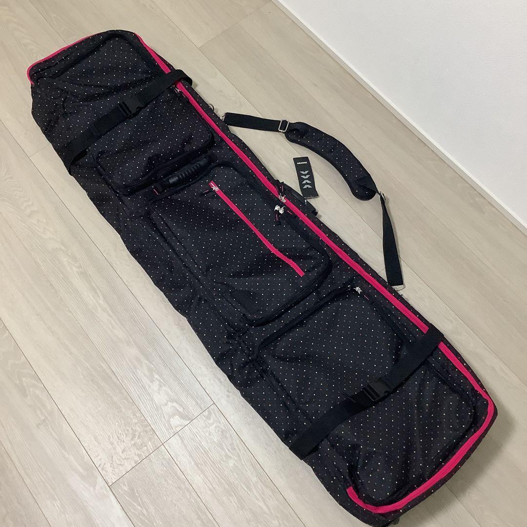 093VAXPOT ドット柄ウィーリー スノーボードバッグキャスター150