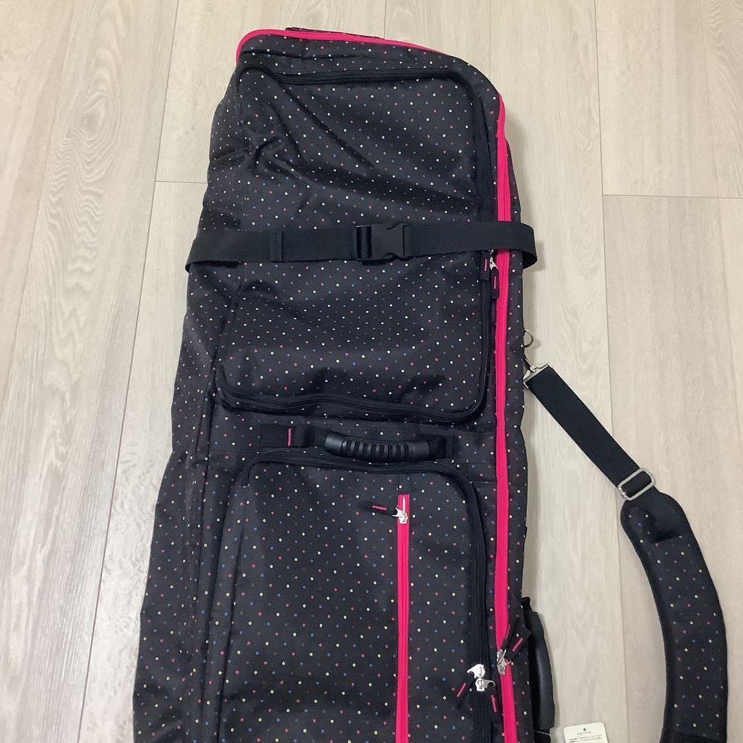 093VAXPOT ドット柄ウィーリー スノーボードバッグキャスター150