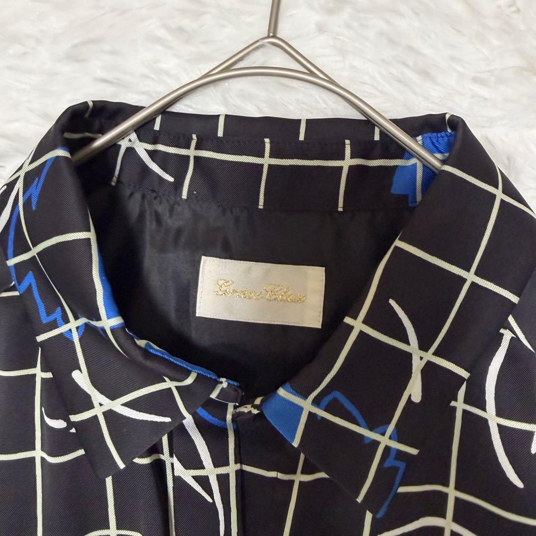 グレースコンチネンタル　ラインフラワーシャツドレス　ワンピース　Aラインリボン