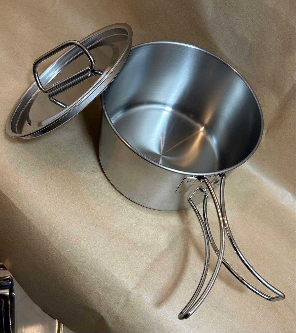 キャプテンスタッグ　クッカーセット　ごはん炊きクッカー　フライ返し、お玉　付き