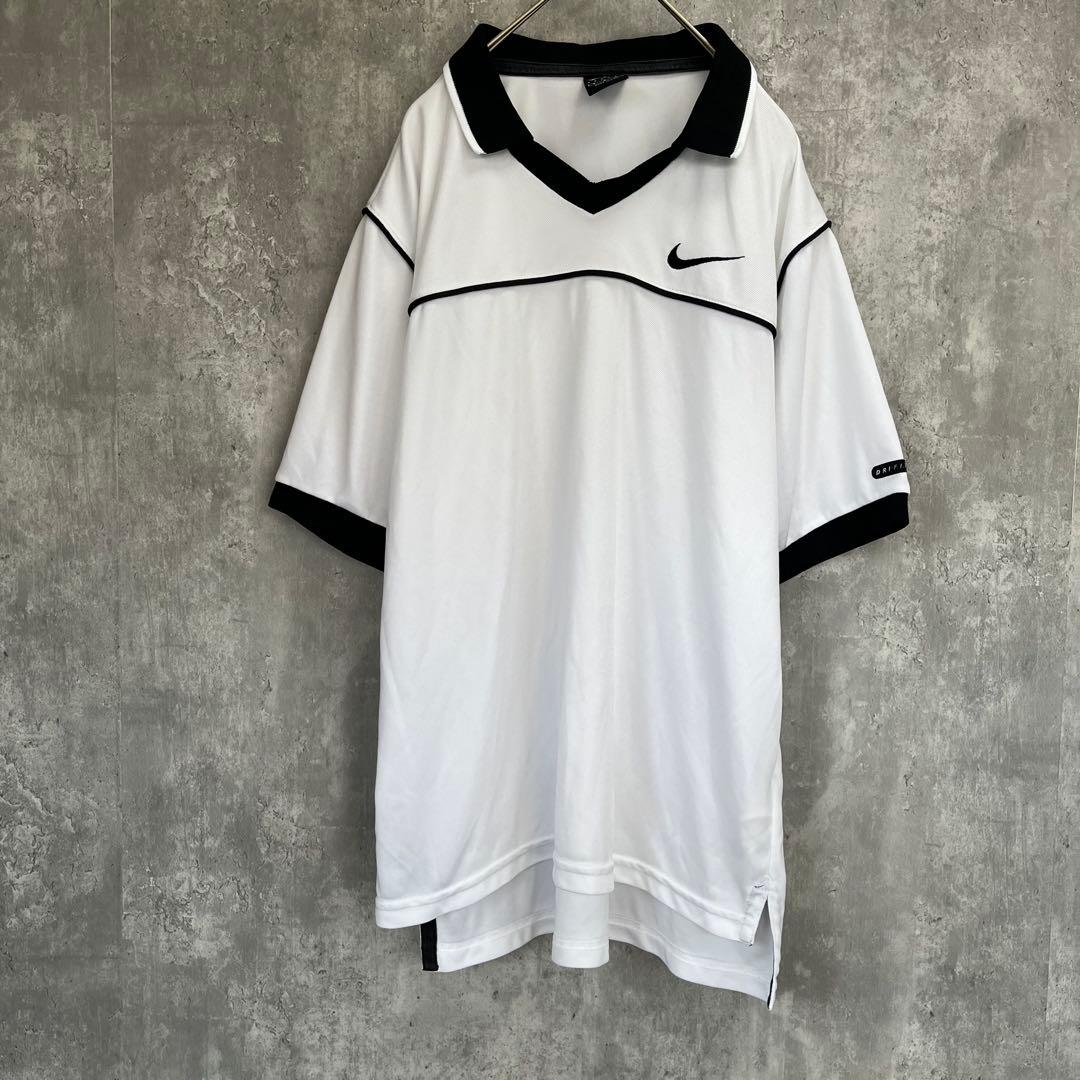 【USA製】NIKE アガシ 半袖 シャツ ジャージ 古着 テニス