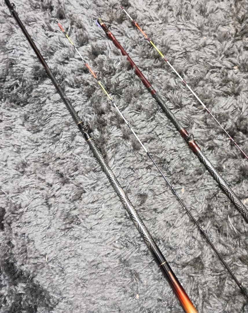 ダイワカーボウィスカー飛竜くわせ1-180&やしま1-150筏竿まとめて2本