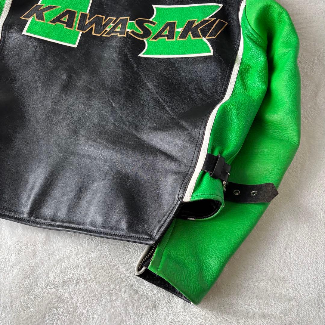 極希少✨Kawasaki 　レザー　Ninja ライダースジャケット　L