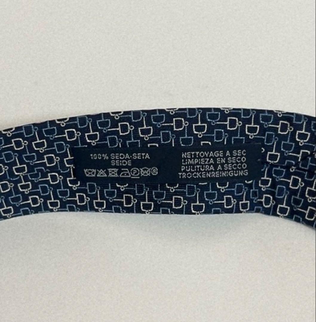 エルメス　HERMES ネクタイ　新品　タグ付き ブルー系