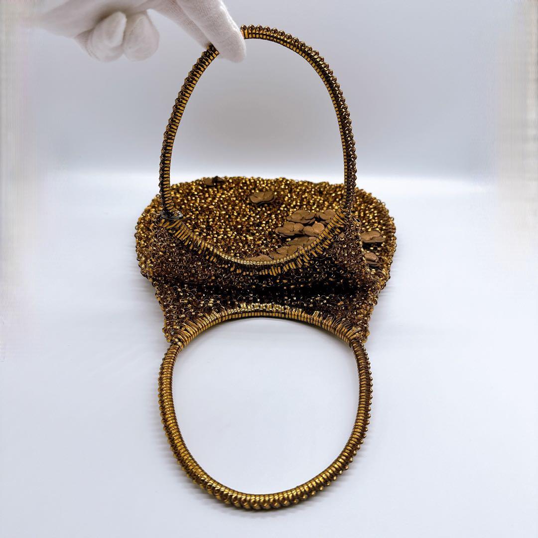 ❤️希少❤️アンテプリマ　スタンダード　ラウンド　ワイヤーバッグ　ブロンズ