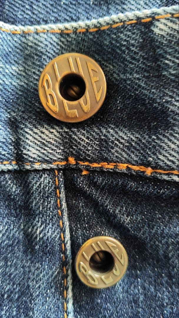 ジャパンブルー W32 　セール❗️♥　レア初期　桃太郎革パッチ 　ダメージ有