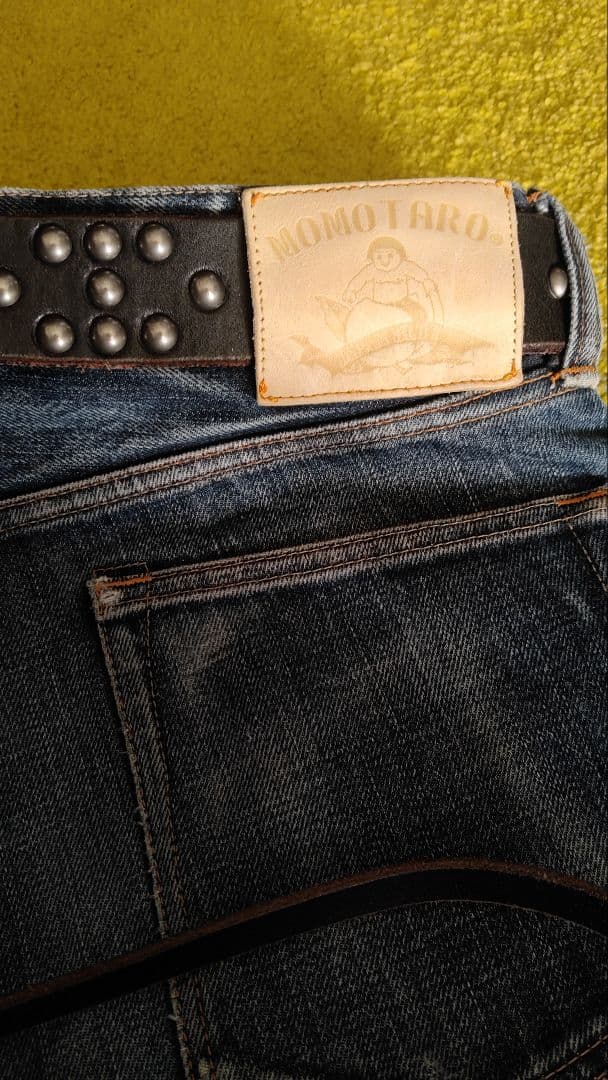 ジャパンブルー W32 　セール❗️♥　レア初期　桃太郎革パッチ 　ダメージ有