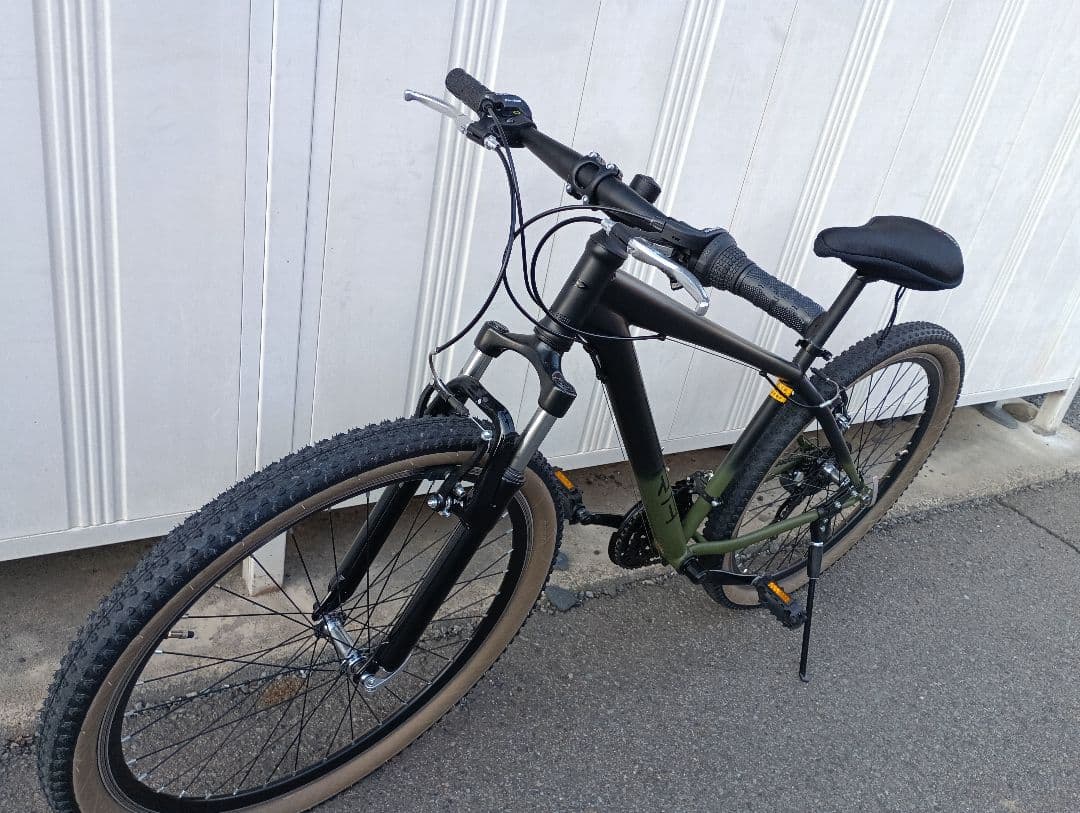 アルミフレーム マウンテンバイク 黒と緑 直接引き取り限定