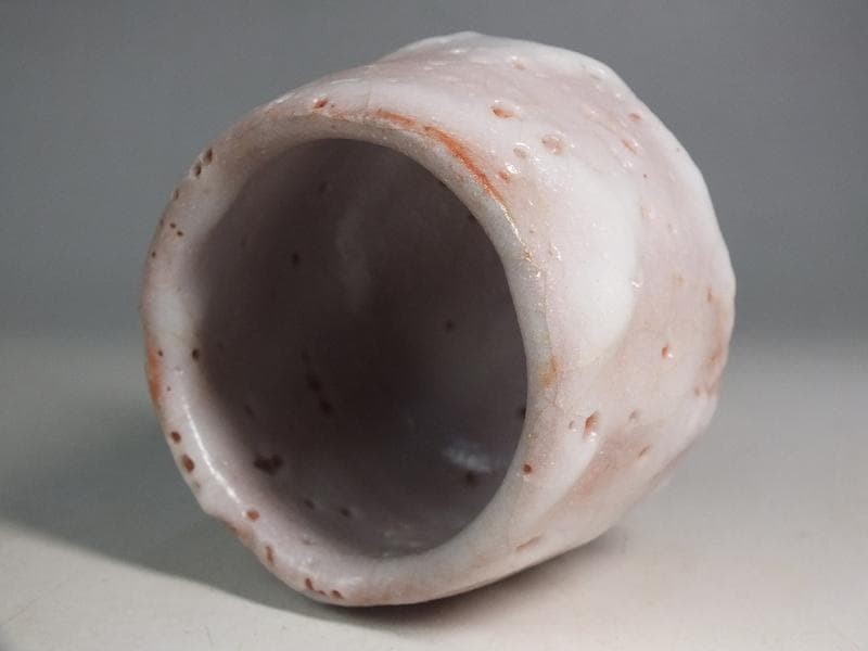 ☆ 玉置保夫 作 志野ぐ呑 共箱 ☆A1