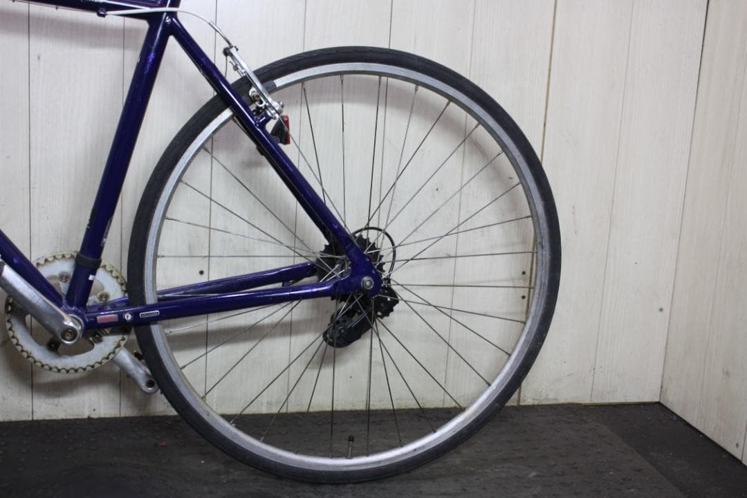 パープル クロスバイク アルミフレーム