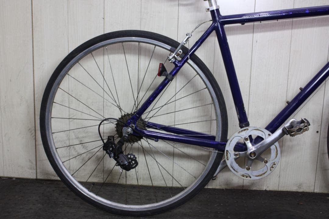 パープル クロスバイク アルミフレーム