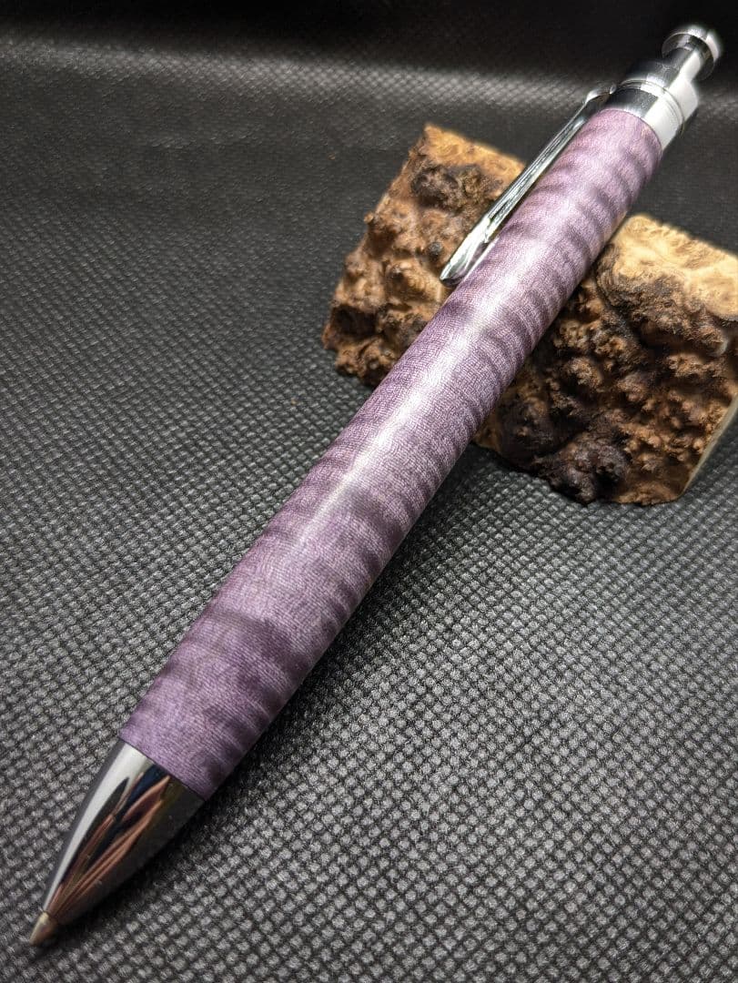 栃 縮杢 スタビライズドウッド 紫 三神シャープ1100