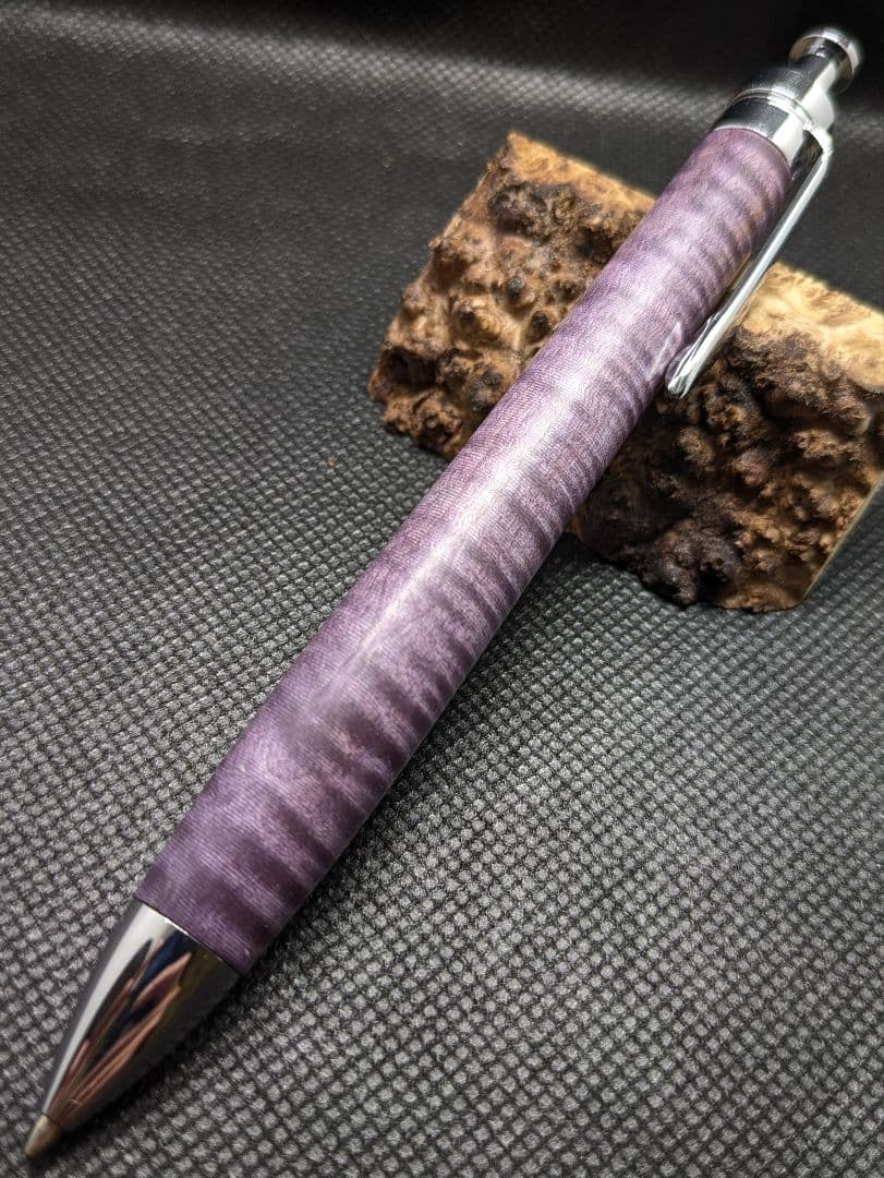 栃 縮杢 スタビライズドウッド 紫 三神シャープ1100