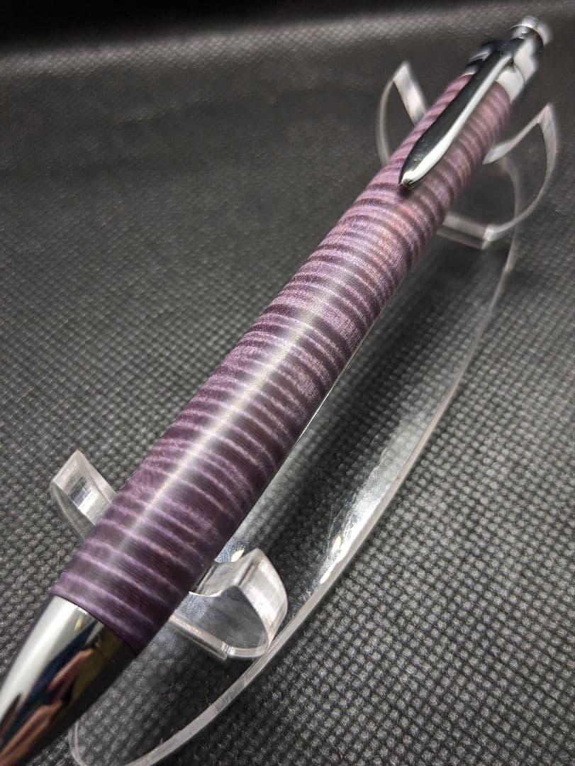 栃 縮杢 スタビライズドウッド 紫 三神シャープ1100