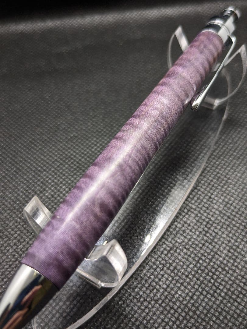 栃 縮杢 スタビライズドウッド 紫 三神シャープ1100