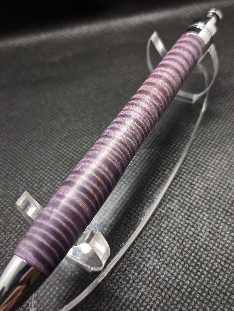 栃 縮杢 スタビライズドウッド 紫 三神シャープ1100