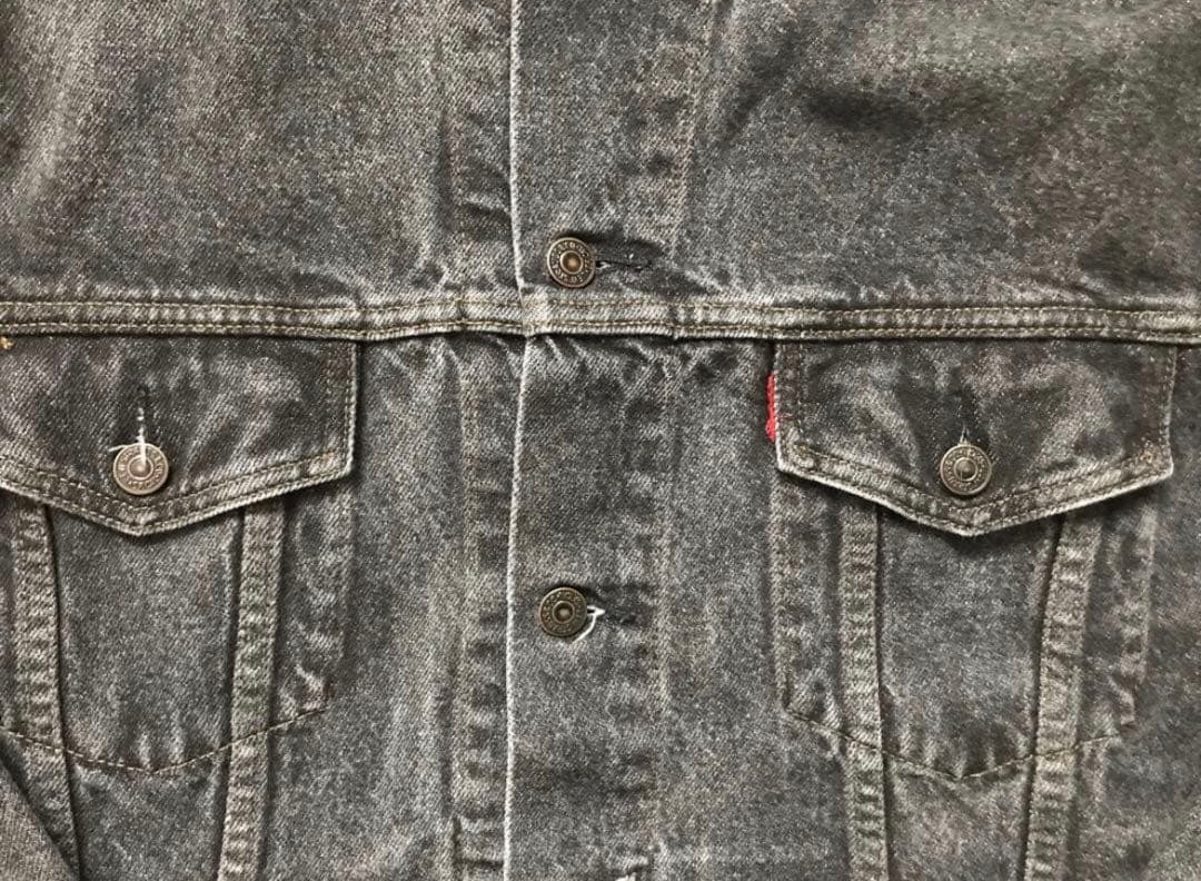 Levi's ブラック　Gジャン デニムジャケット　　ユーロ　70503 先染黒