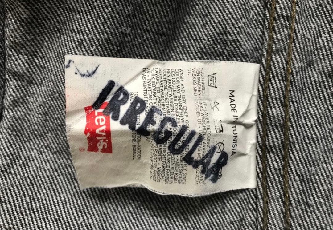 Levi's ブラック　Gジャン デニムジャケット　　ユーロ　70503 先染黒