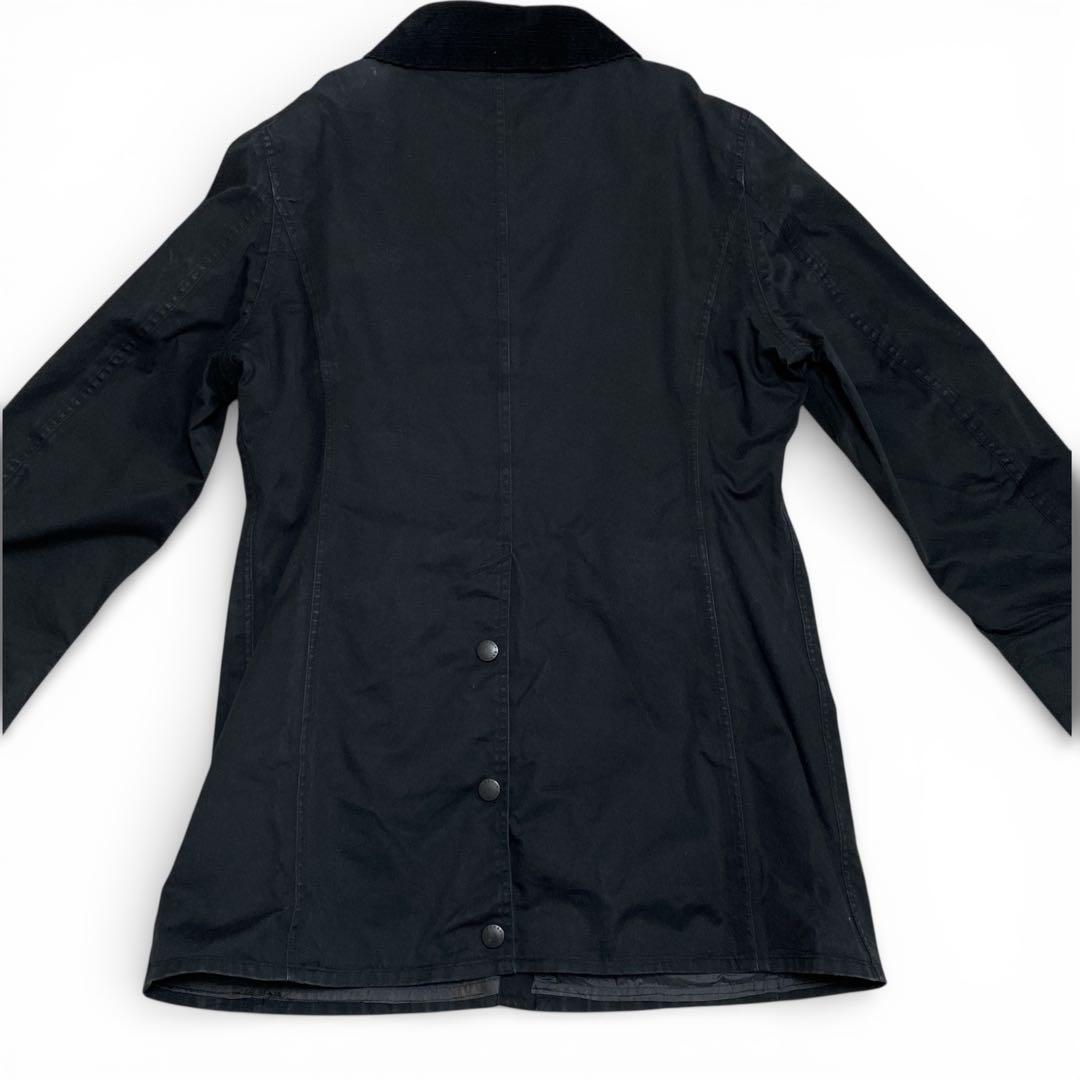 F0-089 Barbour フィールドジャケット 黒 UK14 襟コーズ