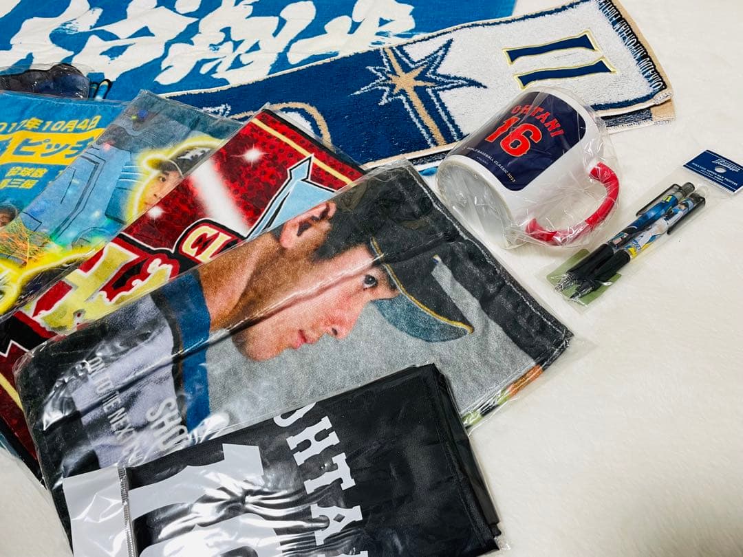 大谷翔平/16点セット/タオル/マグカップ/ペン/エコバッグ/ボール/カレンダー