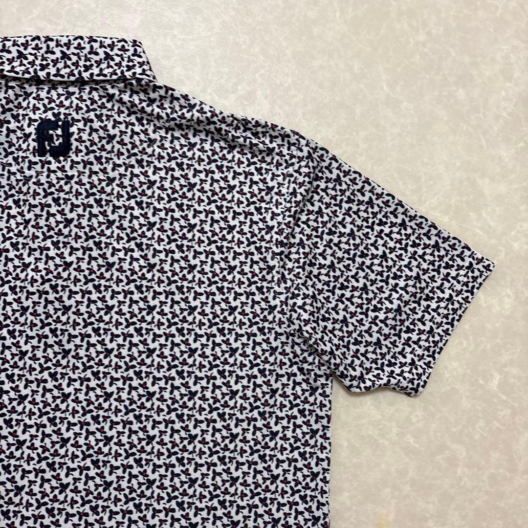 フットジョイ★ボタンダウン★薄手ストレッチ★ポロシャツ【メンズ サイズM】