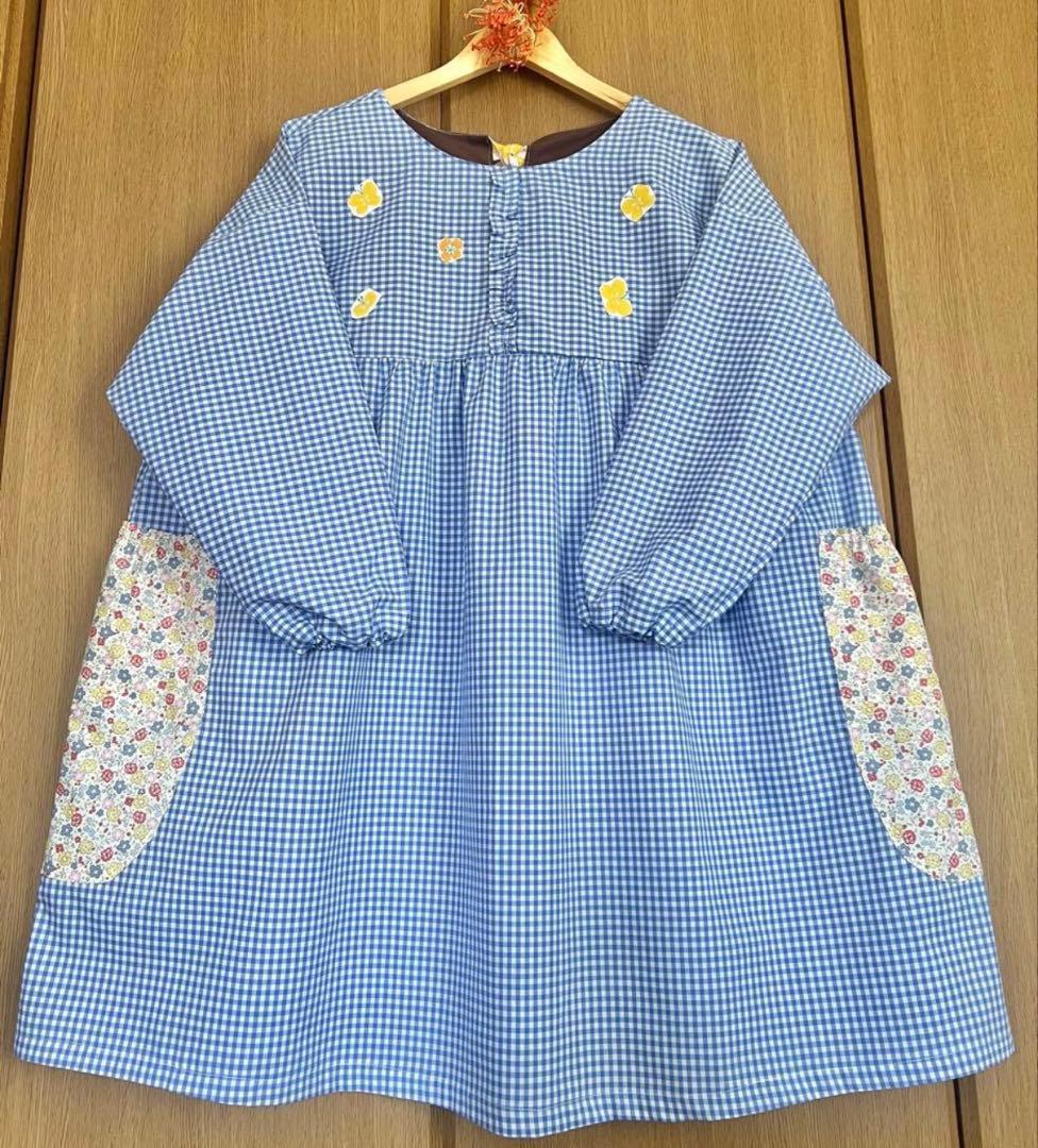 ハンドメイド　割烹着　保育士　エプロン　介護士　手作り　sale ~25日