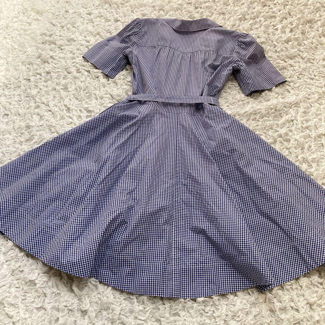 【美品】ラルフローレン　ギンガムチェック　ワンピース　希少　半袖　Aライン