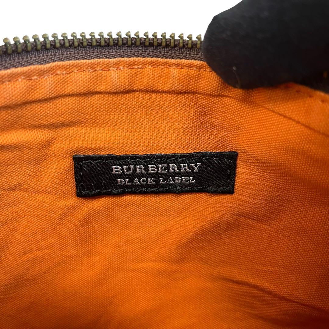 バーバリーブラックレーベル 迷彩 カモフラ レザー　トートバッグ ポーチ付787