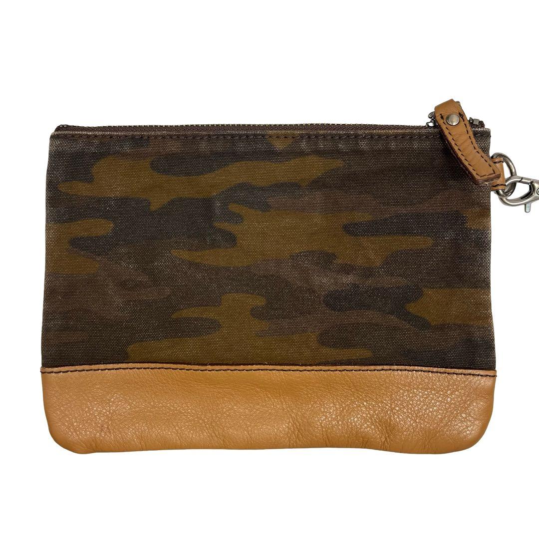 バーバリーブラックレーベル 迷彩 カモフラ レザー　トートバッグ ポーチ付787