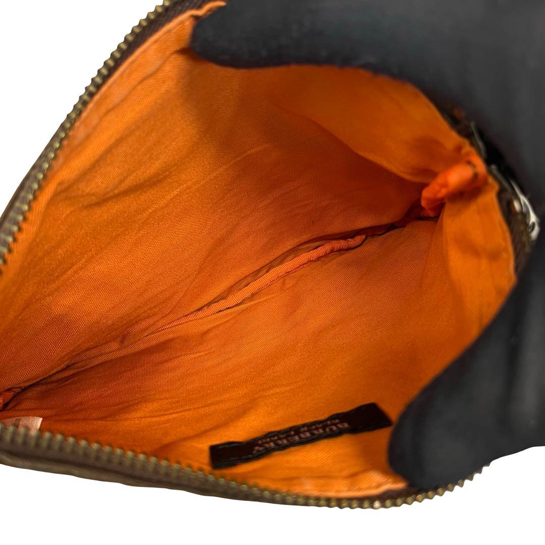 バーバリーブラックレーベル 迷彩 カモフラ レザー　トートバッグ ポーチ付787