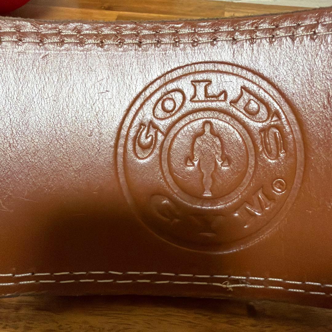 GOLD'S GYM レザー パワーベルト ブラウン Mサイズ 正規品