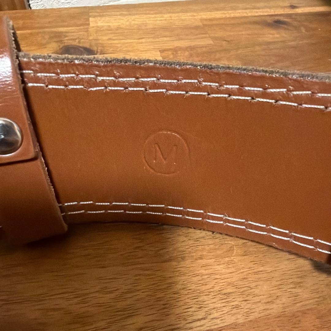 GOLD'S GYM レザー パワーベルト ブラウン Mサイズ 正規品