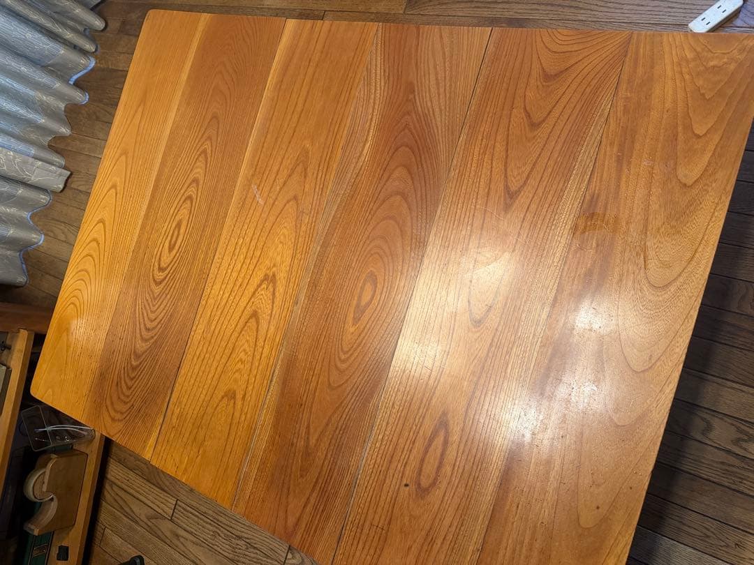 匠　木工職人技　けやき欅ケヤキ　天然無垢材 凄い杢　天板　テーブル　堀コタツ