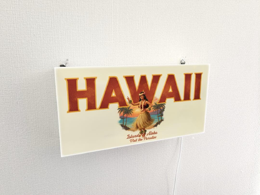【HAWAII】アロハ ハワイ フラダンス 照明 看板 置物 雑貨 ライトBOX