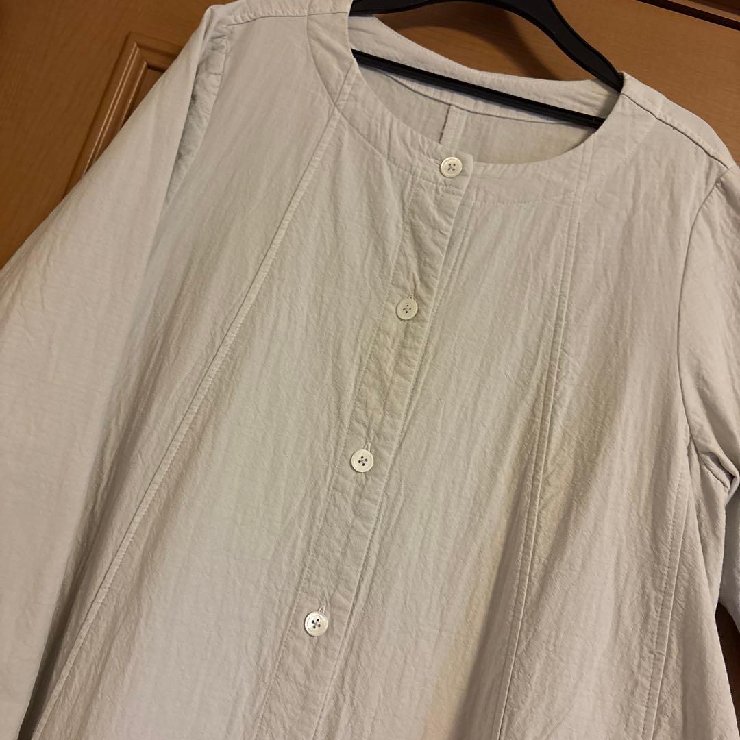 コットンハウスアヤ　コットンデザインワンピース　羽織　ベージュ　　日本製　極美品