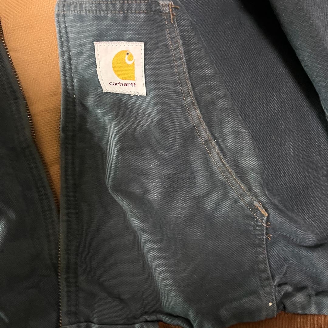80-90s 星タグ USA製 カーハート アクティブジャケット フェード L