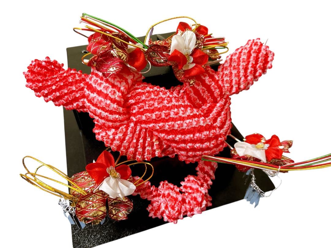 人気の総絞り完全フルセット♡七五三　3歳　女の子　一式　赤系　正絹