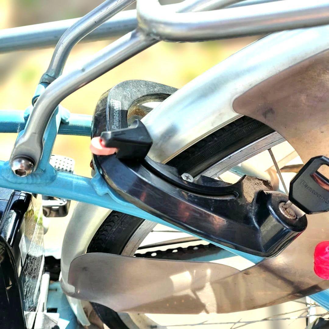 Panasonic 電動アシスト自転車 水色 バッテリー，充電器付，即乗れます