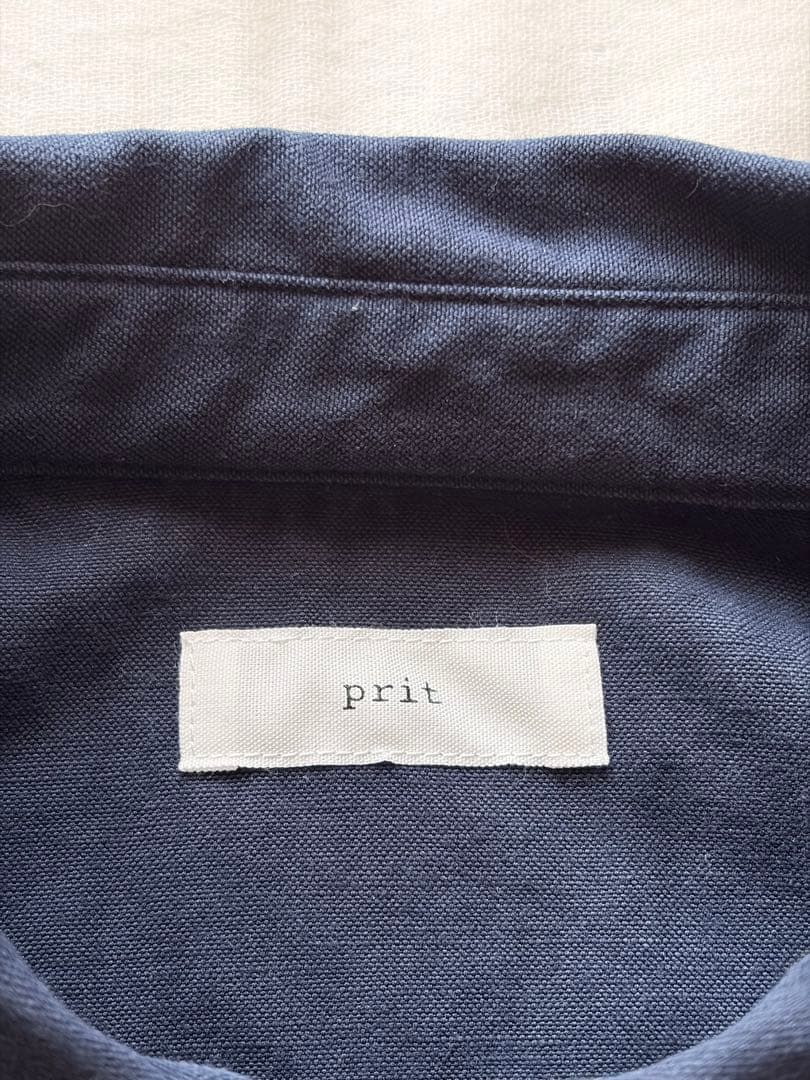 【美品】prit 綿麻シャツジャケット