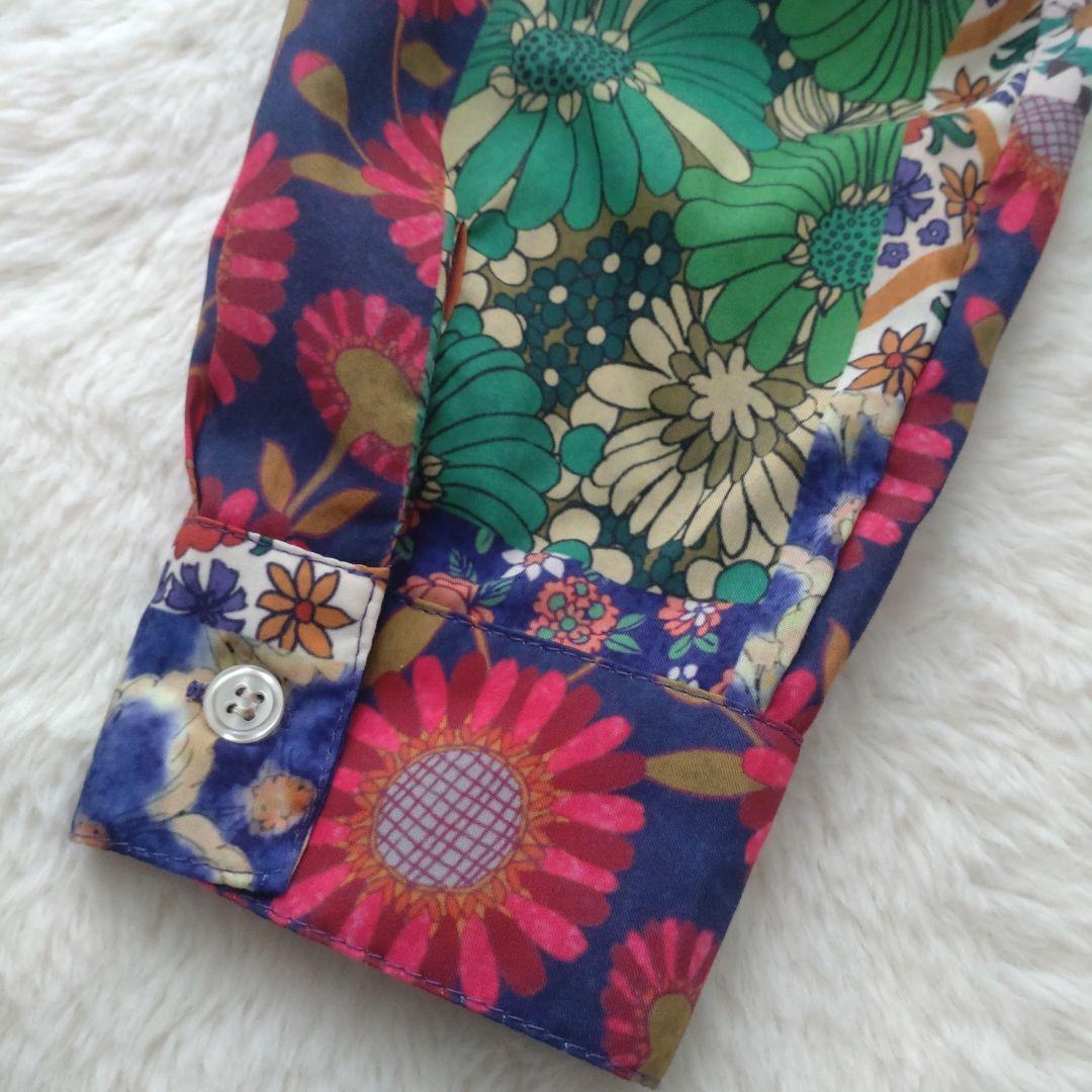 ＊美品＊　スカラー　ScoLar　花柄パッチワーク風　ワンピース