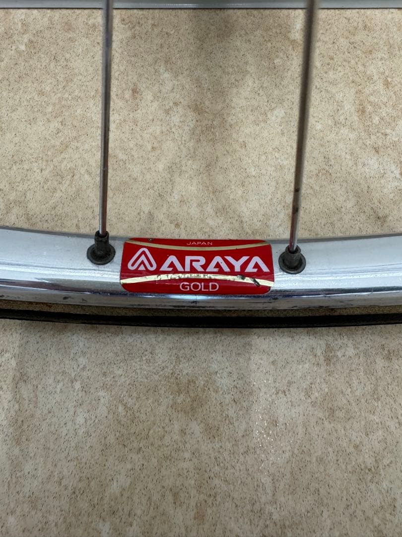 競輪 完組ホイール前後セット スズエ PROMAXハブ・アラヤGOLDリム