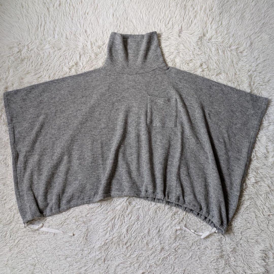 コグザビッグスモーク　タートルネック　ニットポンチョ　Free グレー　日本製