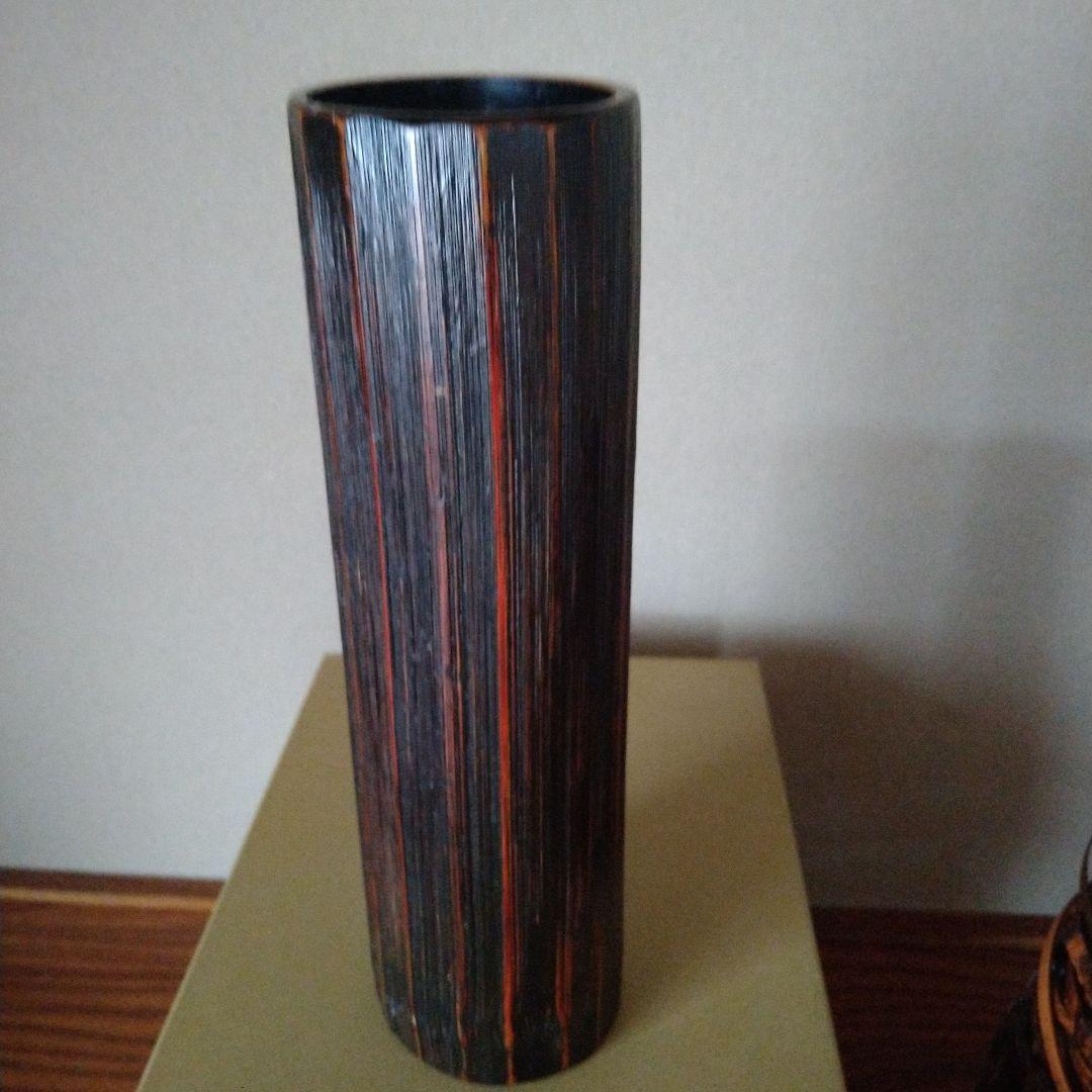 華道　花器　花筐 竹製 化粧箱入り