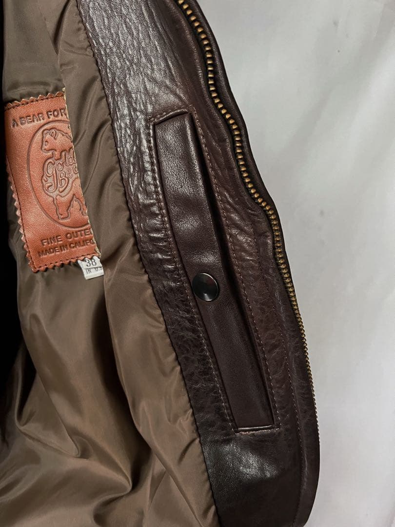 80s 90s golden bear G1 レザー フライトジャケット usa