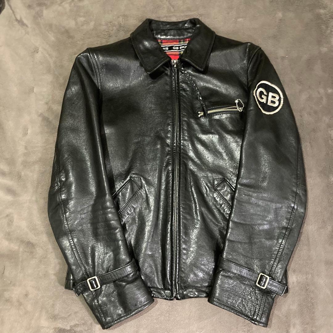 GB SKINS 牛革 カウレザー ライダースジャケット 36 TALON 英国