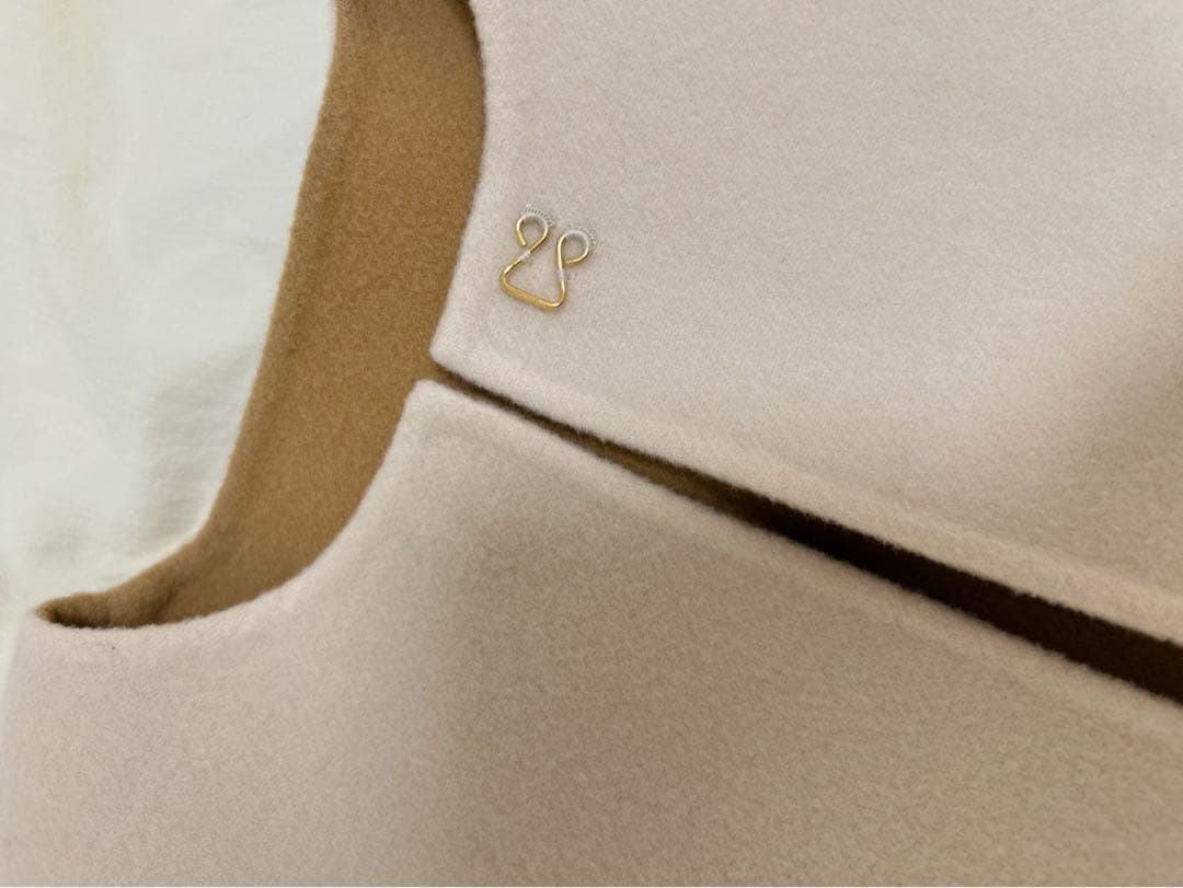 UNITED ARROWS バイカラーリバーケープOFFWHITE 36 S