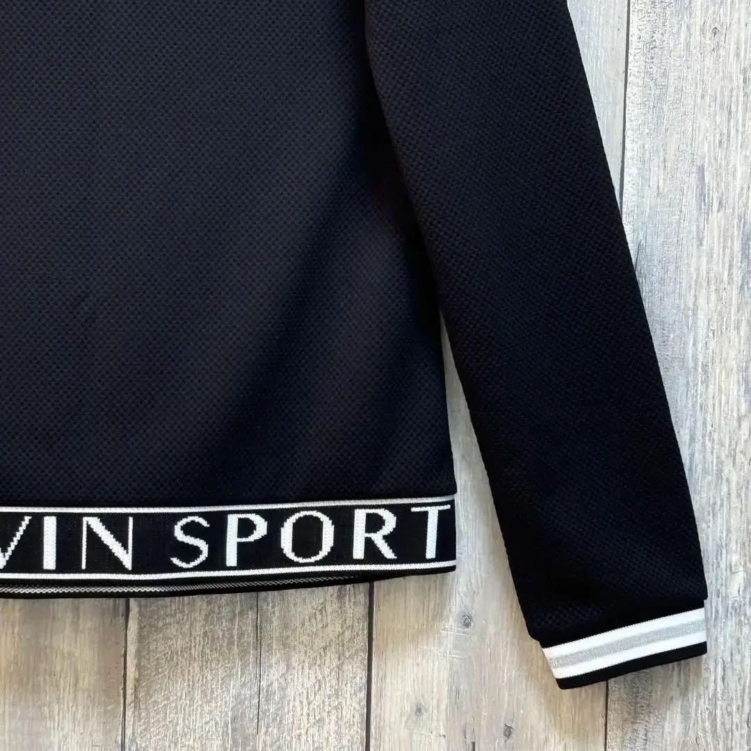 ランバンスポール　LANVINSPORT 長袖　モックネック　シャツ　ブラック